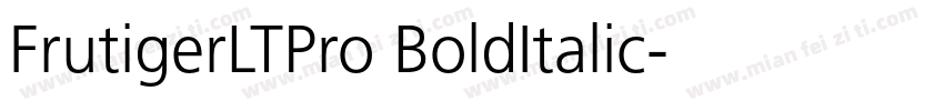FrutigerLTPro BoldItalic字体转换